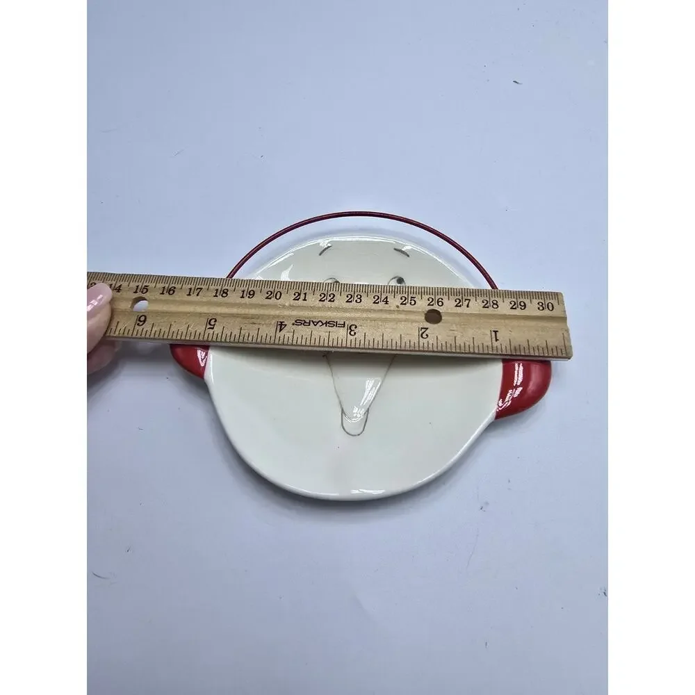 Vintage Dept 56 Snowman Candy Dish/Trinket Dish/Spoon Rest 5.5” RARE